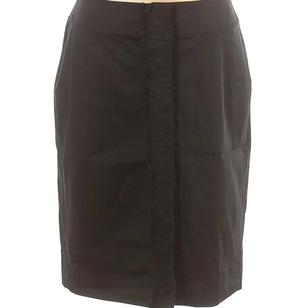 Talbots Black knee length Ruffle Skirt size 12